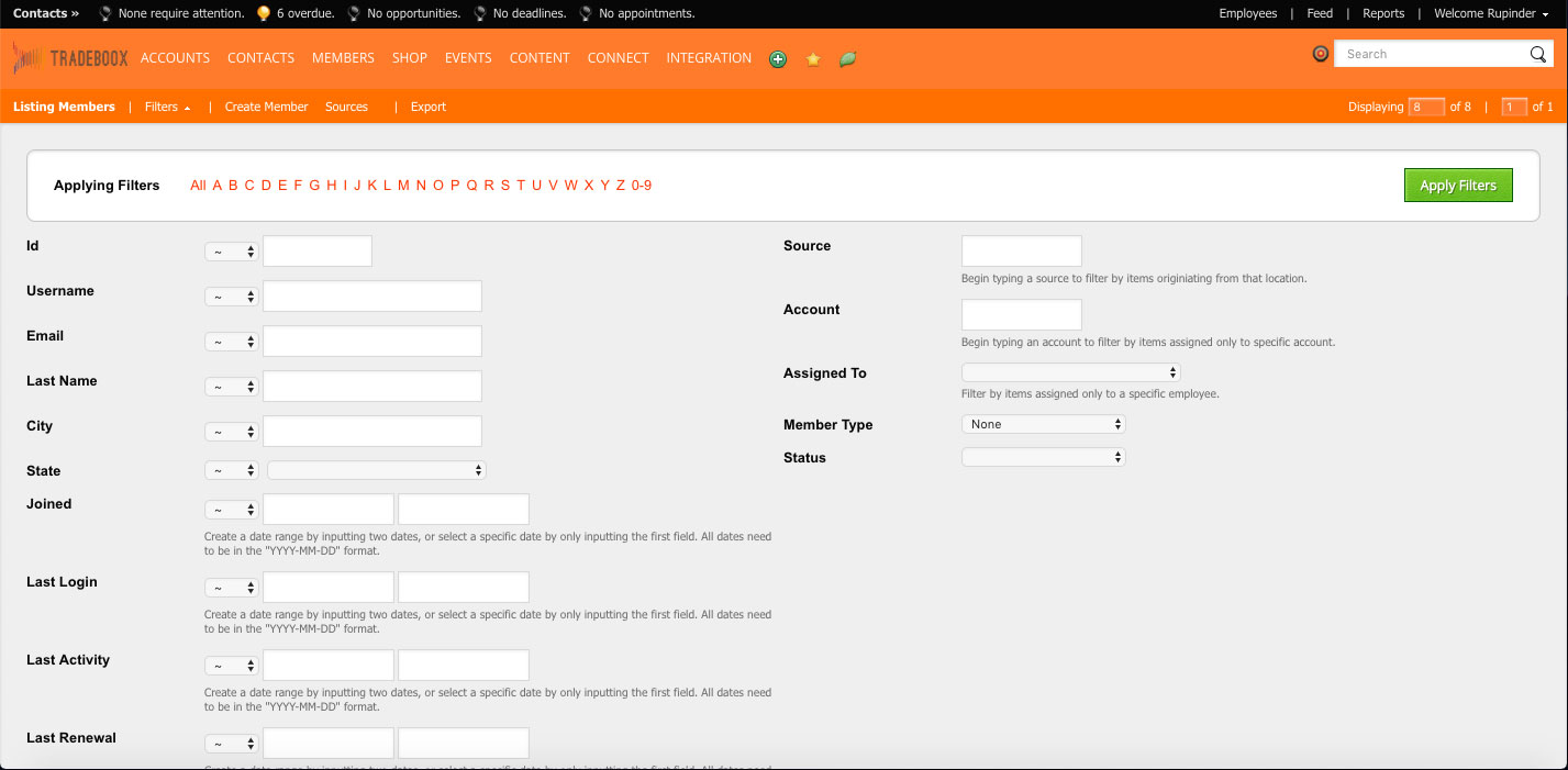 Administrative Dashboard